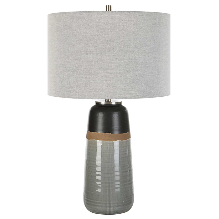 Coen One Light Table Lamp Brushed Nickel-Lamps-Uttermost-Lighting Design Store