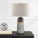 Coen One Light Table Lamp Brushed Nickel-Lamps-Uttermost-Lighting Design Store