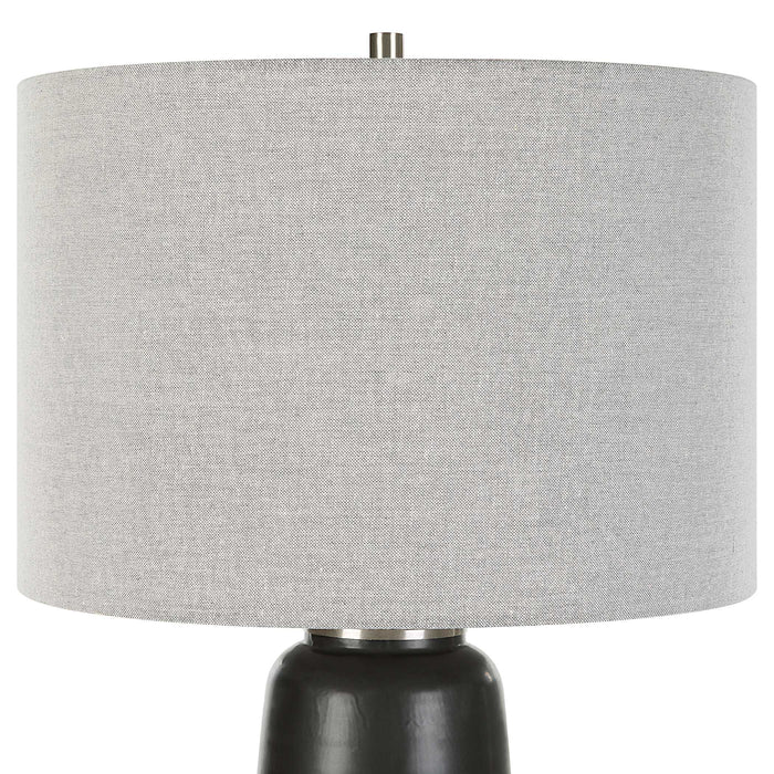 Coen One Light Table Lamp Brushed Nickel-Lamps-Uttermost-Lighting Design Store