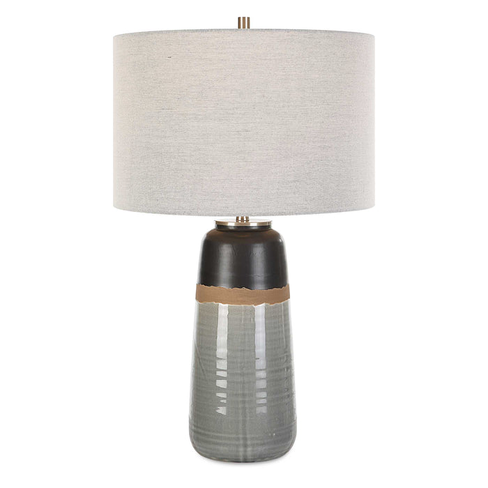 Coen One Light Table Lamp Brushed Nickel-Lamps-Uttermost-Lighting Design Store