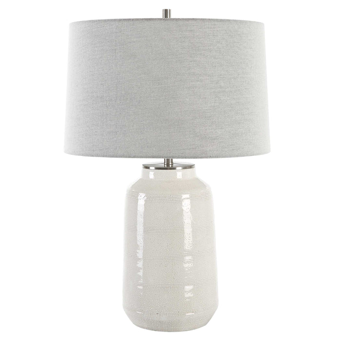 Odawa One Light Table Lamp Brushed Nickel-Lamps-Uttermost-Lighting Design Store