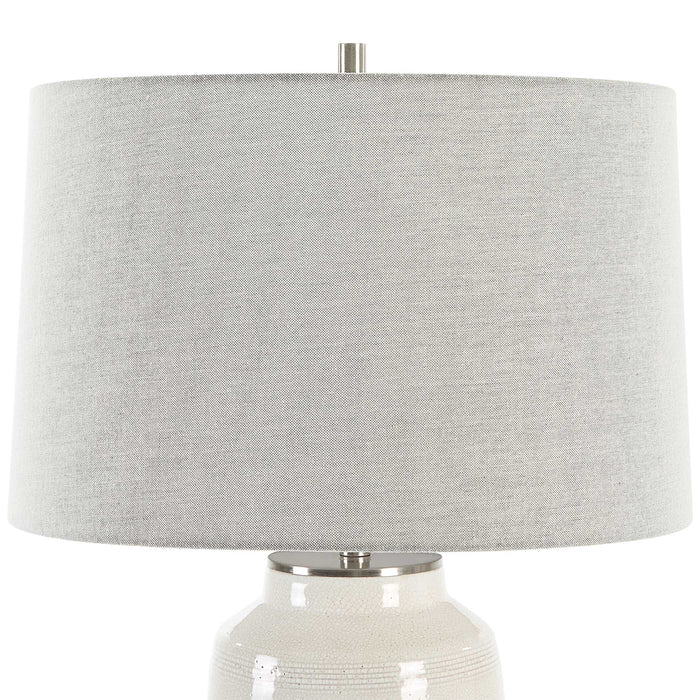 Odawa One Light Table Lamp Brushed Nickel-Lamps-Uttermost-Lighting Design Store