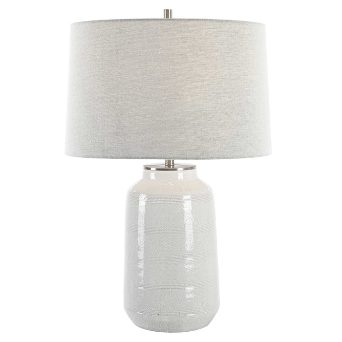 Odawa One Light Table Lamp Brushed Nickel-Lamps-Uttermost-Lighting Design Store