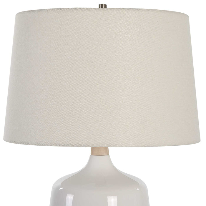 Opal One Light Table Lamp Brushed Nickel-Lamps-Uttermost-Lighting Design Store