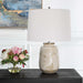Medan One Light Table Lamp Brushed Nickel-Lamps-Uttermost-Lighting Design Store