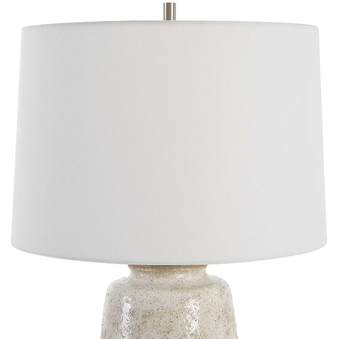 Medan One Light Table Lamp Brushed Nickel-Lamps-Uttermost-Lighting Design Store