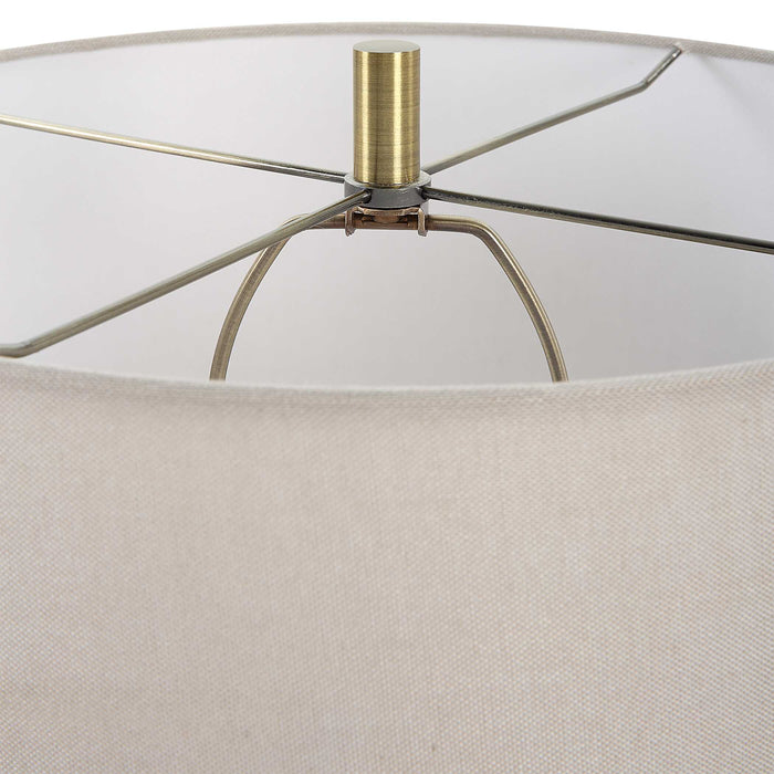 Gorda One Light Table Lamp Antiqued Brass-Lamps-Uttermost-Lighting Design Store