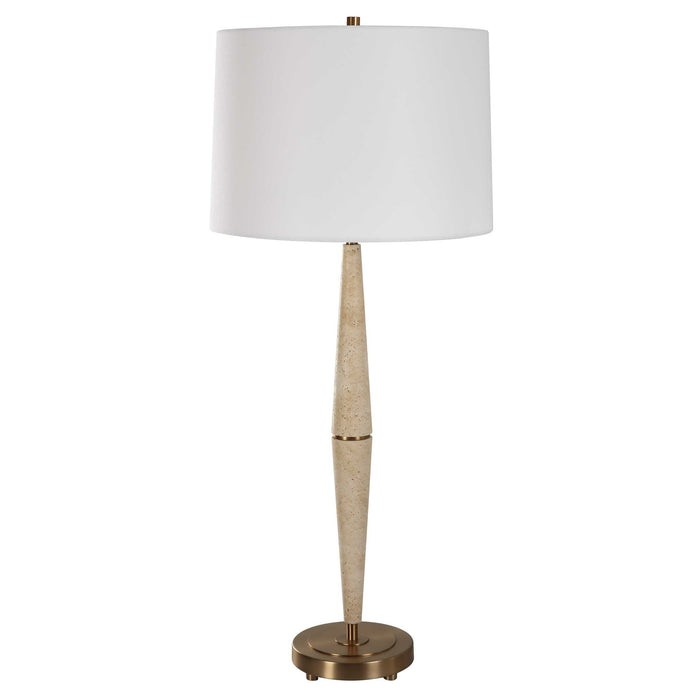 Palu One Light Table Lamp Brushed Brass-Lamps-Uttermost-Lighting Design Store