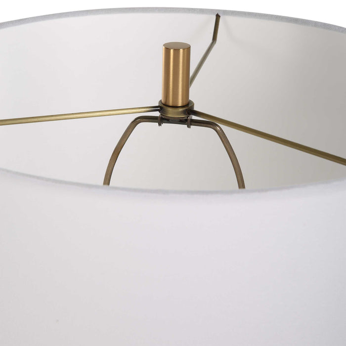 Palu One Light Table Lamp Brushed Brass-Lamps-Uttermost-Lighting Design Store
