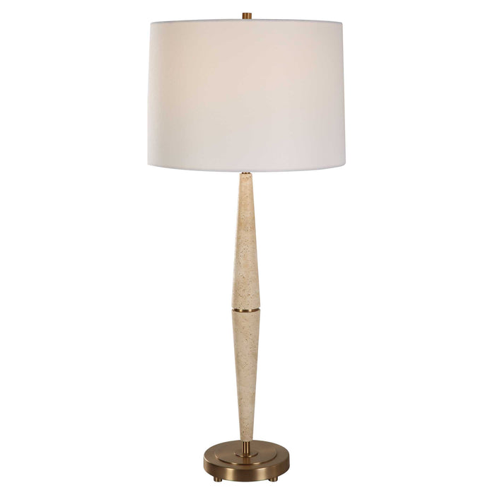 Palu One Light Table Lamp Brushed Brass-Lamps-Uttermost-Lighting Design Store