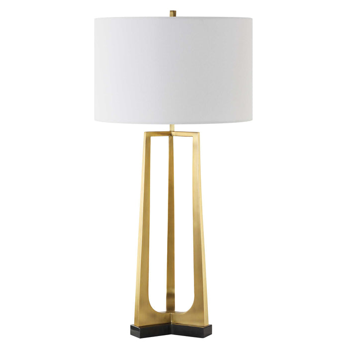 Crossroads One Light Table Lamp Antique Brass-Lamps-Uttermost-Lighting Design Store