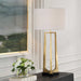 Crossroads One Light Table Lamp Antique Brass-Lamps-Uttermost-Lighting Design Store