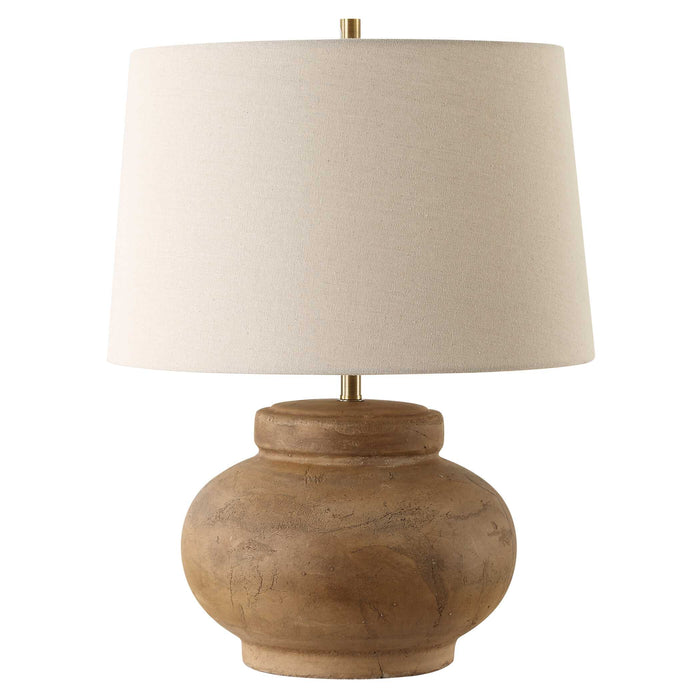 Urbino One Light Table Lamp Brushed Antique Brass-Lamps-Uttermost-Lighting Design Store