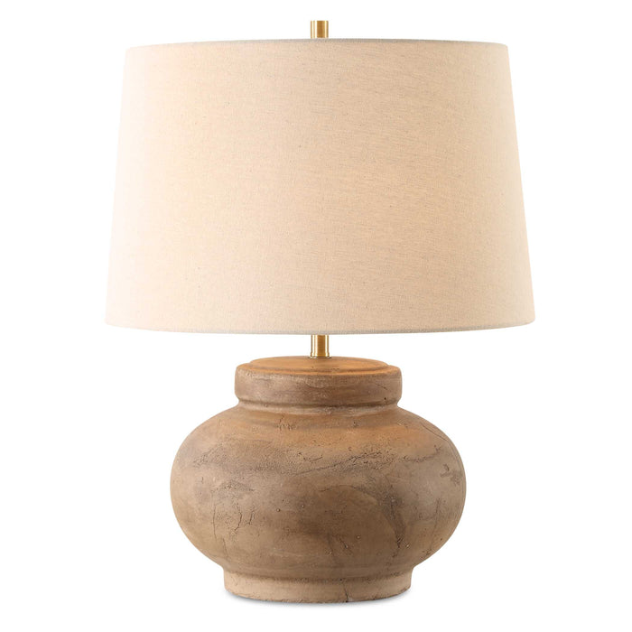 Urbino One Light Table Lamp Brushed Antique Brass-Lamps-Uttermost-Lighting Design Store