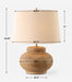 Urbino One Light Table Lamp Brushed Antique Brass-Lamps-Uttermost-Lighting Design Store