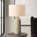 Laurel One Light Table Lamp Organic Pattern In Soothing Cream And Sage-Lamps-Uttermost-Lighting Design Store