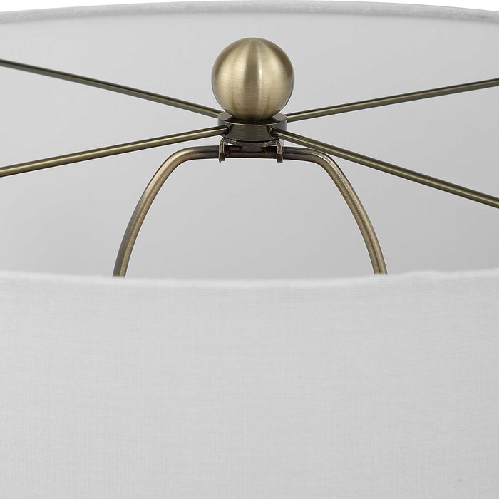 Graphite One Light Table Lamp Antique Brass-Lamps-Uttermost-Lighting Design Store