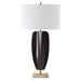 Kure One Light Table Lamp Brass-Lamps-Uttermost-Lighting Design Store
