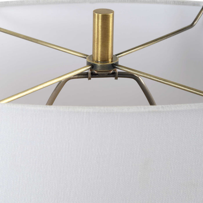 Kure One Light Table Lamp Brass-Lamps-Uttermost-Lighting Design Store