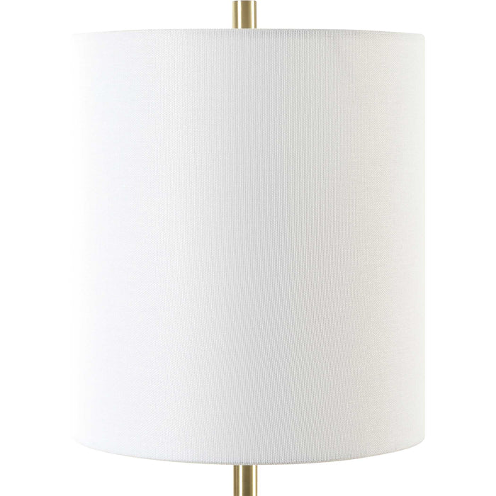 Enigma One Light Buffet Lamp Brass-Lamps-Uttermost-Lighting Design Store