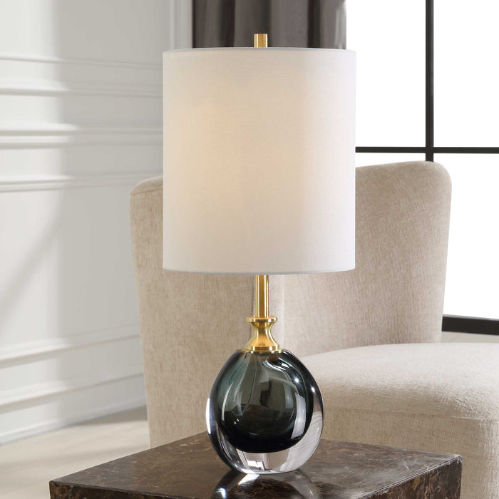 Enigma One Light Buffet Lamp Brass-Lamps-Uttermost-Lighting Design Store