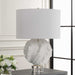 Saylor One Light Table Lamp Satin White-Lamps-Uttermost-Lighting Design Store