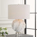 Saylor One Light Table Lamp Satin White-Lamps-Uttermost-Lighting Design Store
