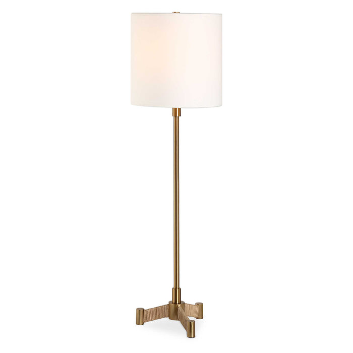 Lautoka One Light Buffet Lamp Brass-Lamps-Uttermost-Lighting Design Store