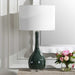 Essex One Light Table Lamp Brushed Nickel-Lamps-Uttermost-Lighting Design Store