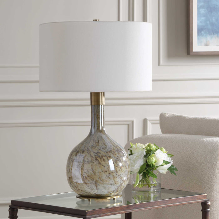 Rhine One Light Table Lamp Antique Brass-Lamps-Uttermost-Lighting Design Store
