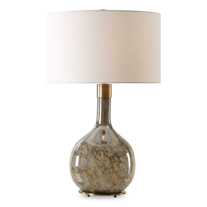 Rhine One Light Table Lamp Antique Brass-Lamps-Uttermost-Lighting Design Store