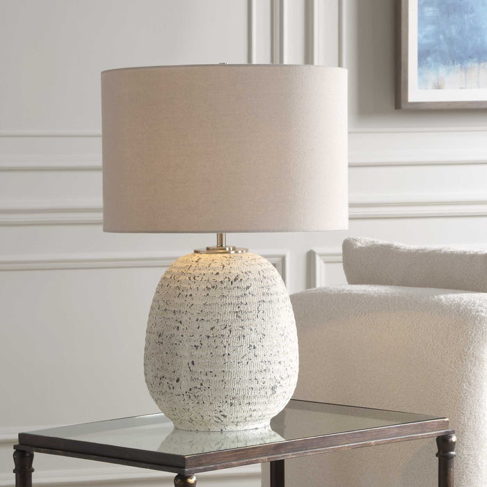 Danala One Light Table Lamp Brushed Nickel-Lamps-Uttermost-Lighting Design Store