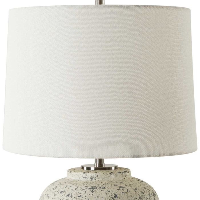 Rupture One Light Table Lamp Brushed Nickel-Lamps-Uttermost-Lighting Design Store