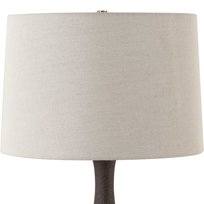 Rimini One Light Table Lamp Brushed Antique Brass-Lamps-Uttermost-Lighting Design Store