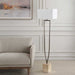 Fork In The Road One Light Floor Lamp Dark Bronze-Lamps-Uttermost-Lighting Design Store