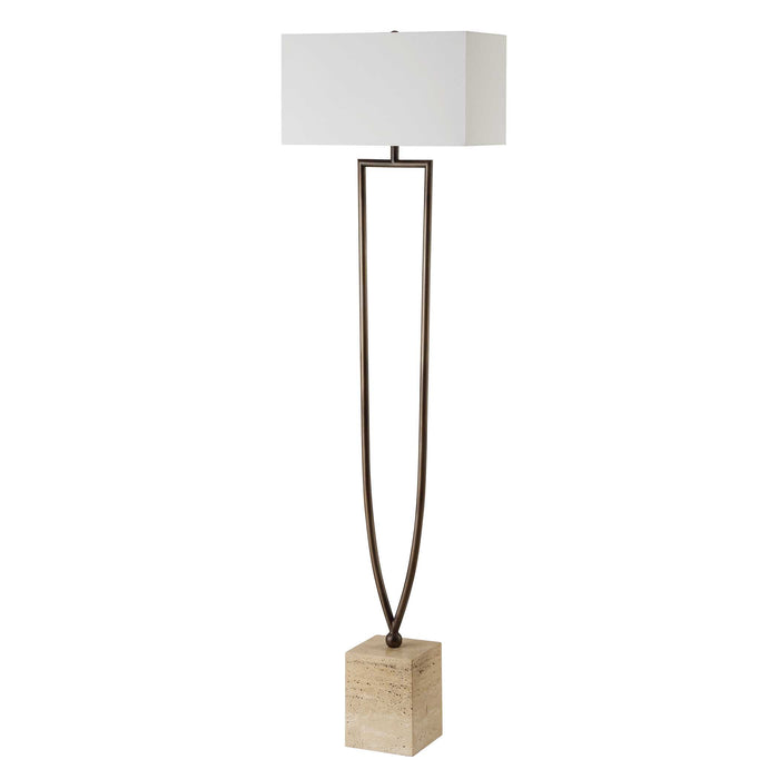 Fork In The Road One Light Floor Lamp Dark Bronze-Lamps-Uttermost-Lighting Design Store