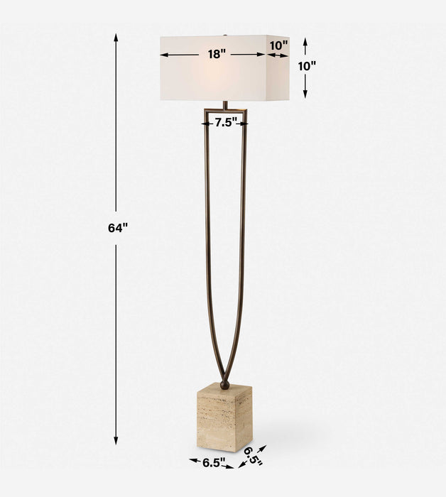 Fork In The Road One Light Floor Lamp Dark Bronze-Lamps-Uttermost-Lighting Design Store