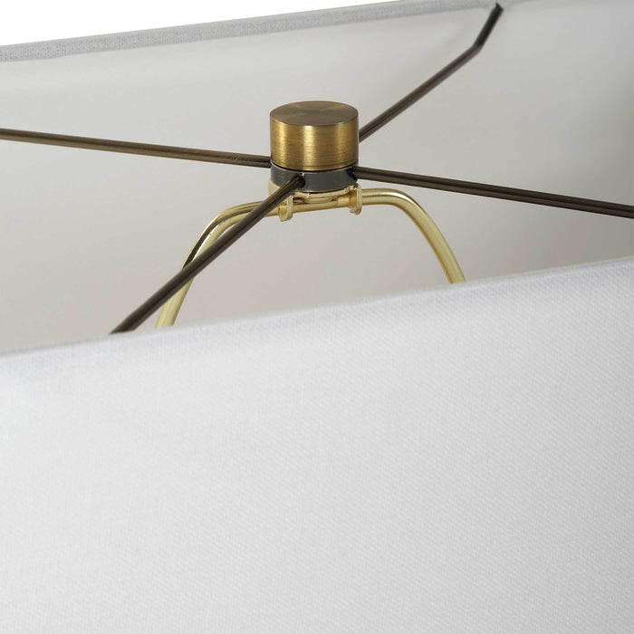 Basalt One Light Table Lamp Antique Brass-Lamps-Uttermost-Lighting Design Store