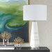Santino One Light Table Lamp Brushed Nickel-Lamps-Uttermost-Lighting Design Store