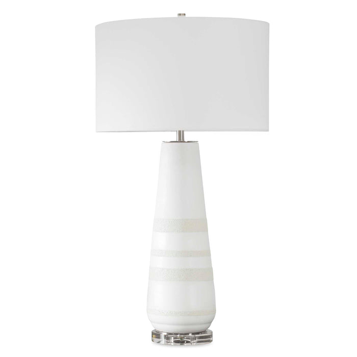 Santino One Light Table Lamp Brushed Nickel-Lamps-Uttermost-Lighting Design Store