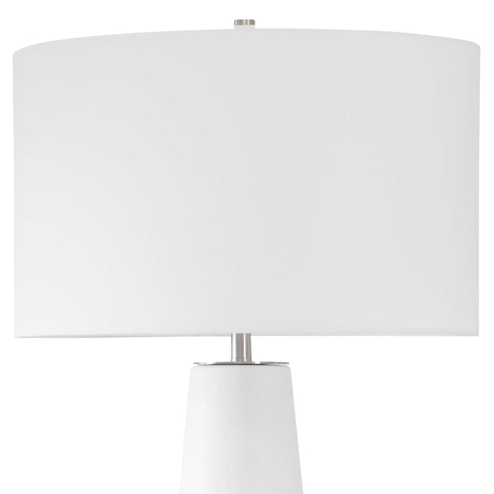 Santino One Light Table Lamp Brushed Nickel-Lamps-Uttermost-Lighting Design Store