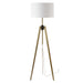 Anchorage One Light Floor Lamp Antique Brass-Lamps-Uttermost-Lighting Design Store