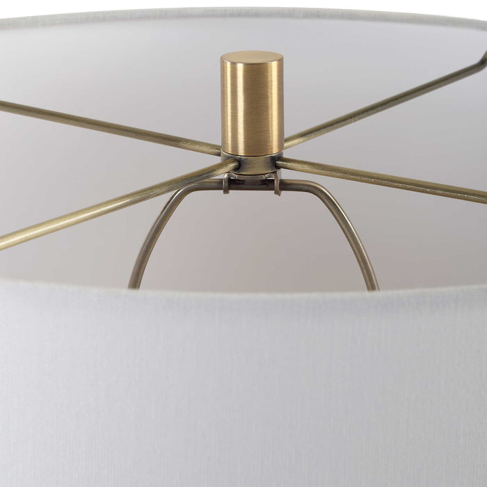 Nocturnal One Light Table Lamp Brass-Lamps-Uttermost-Lighting Design Store