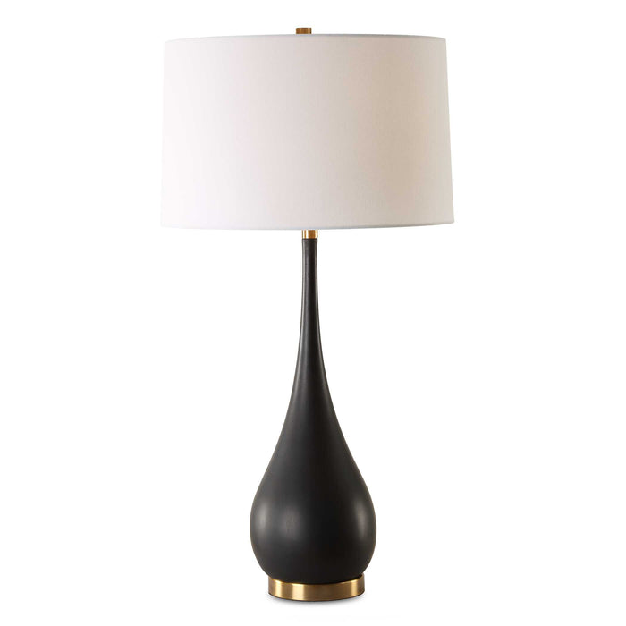 Nocturnal One Light Table Lamp Brass-Lamps-Uttermost-Lighting Design Store
