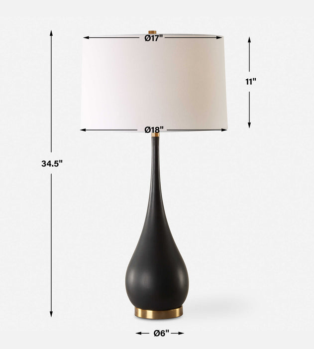 Nocturnal One Light Table Lamp Brass-Lamps-Uttermost-Lighting Design Store