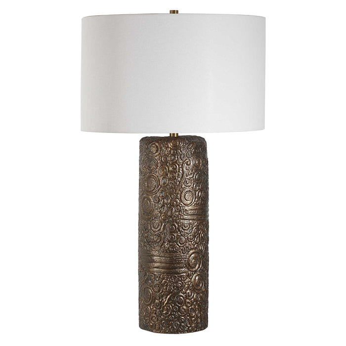 Malaga One Light Table Lamp Aged Bronze-Lamps-Uttermost-Lighting Design Store