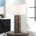 Malaga One Light Table Lamp Aged Bronze-Lamps-Uttermost-Lighting Design Store