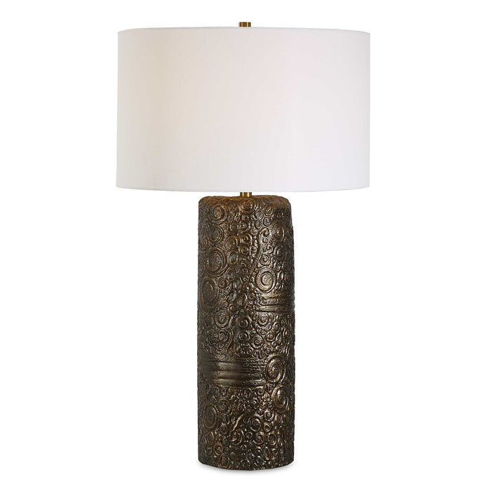 Malaga One Light Table Lamp Aged Bronze-Lamps-Uttermost-Lighting Design Store