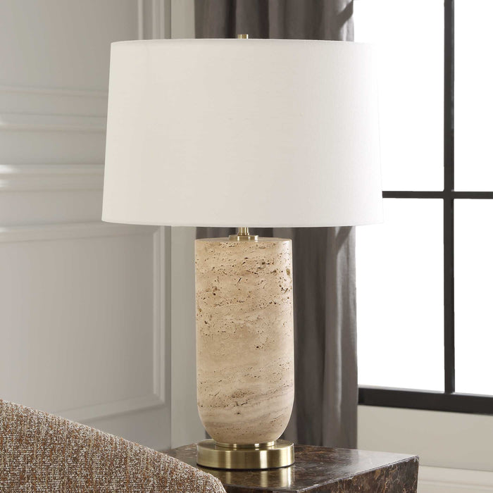 Aubrey One Light Table Lamp Antique Brass-Lamps-Uttermost-Lighting Design Store