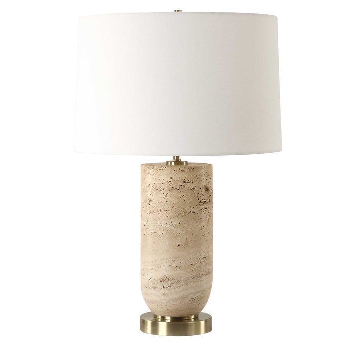 Aubrey One Light Table Lamp Antique Brass-Lamps-Uttermost-Lighting Design Store